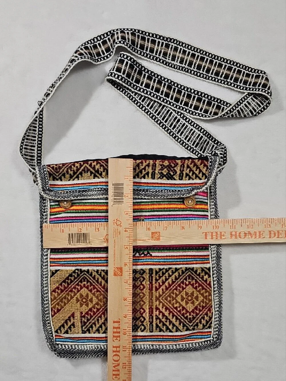 Source Unknown Multicolor Striped Ethnic Crossbody Bag